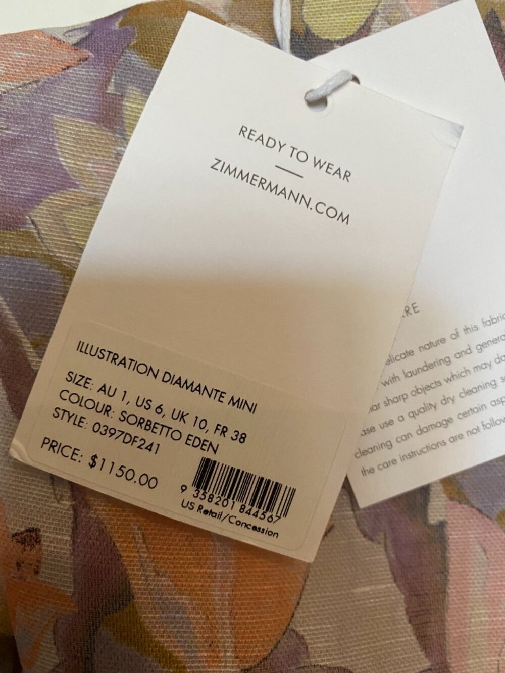 Zimmermann  illustration crystal-embellished mini dress - Picture 3 of 4